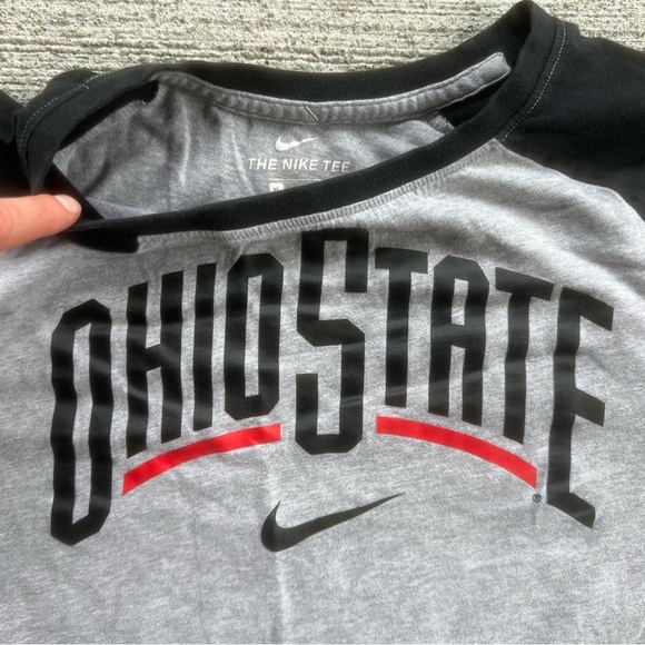 Ohio State University Central Swoosh Vintage College Tee Shirt 00s Y2K Top Skate - Picture 2 of 4